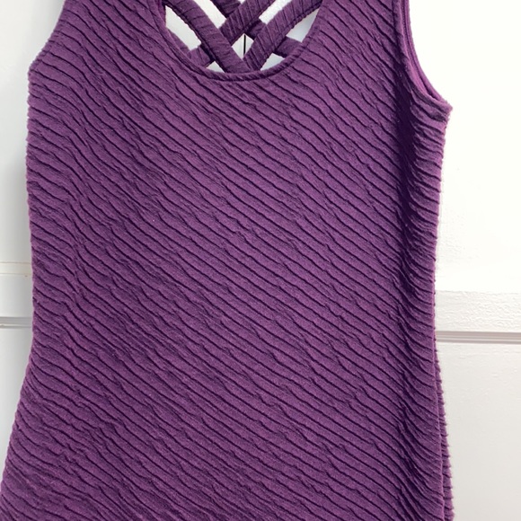 Free People Medium Violet Purple Crisscross Back Midi Dress - Picture 5 of 9